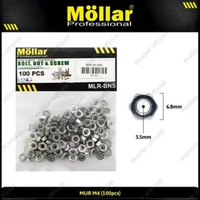 MOLLAR 93-064 Mur M4 Hex Nut Besi Hexagonal Baut JP M 4 - 100 pcs