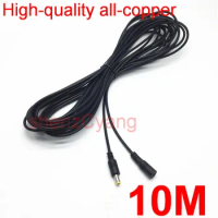 100pcs High-quality all-copper DC Power Female to Male Plug Cable adapter DC extension cord 10M 10Meter 30FT 5.5mm x 2.1mm