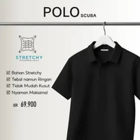 Aerostreet Boxy Polo Shirt Max Black Man Kaos Kerah QFAAA L