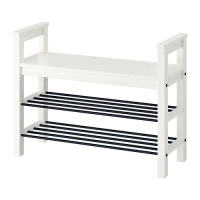 HEMNES 收納鞋凳, 白色, 85x32x65 公分