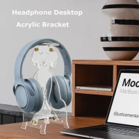 Universal Wireless Headphones Holder 6mm Thick Acrylic Headset Stand Cute Dog Shape Desktop Display Shelf for Sony/Bose Earphone