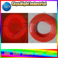 2017 High Bright 2.3mm-Red Cool Neon EL Wire /EL Cable/EL Rope/EL Strip 100M/Lot +Free shipping