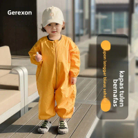 Baby crawling clothes for outdoor use, baby clothes, pure cotton uniforms for going out, anti-dirt c