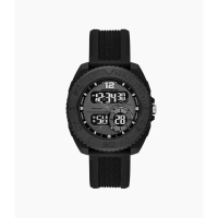 Skechers Skechers Analog Digital Black Silicone Jam Tangan Pria 44MM SR5240