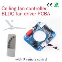 fan driver PCBA with remote control ceiling fan controller 12v dc brushless motor controller Power 40W floor fan bldc controller