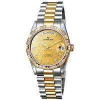 ROSDENTON 勞斯丹頓 公司貨 經典浮雕中金機械錶款-男錶(7798MTD-5)35mm