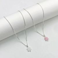 Dây Chuyền Nữ Bạc Charm Đá Cỏ Bốn Lá Bạc Hiểu Minh DMD569