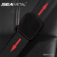 SEAMETAL Car Seat Belt Limiter Magnet Safety Belt Fixing Clip Extender Cushion Pad Wear-Resistant Suede Seat Belt Accessories