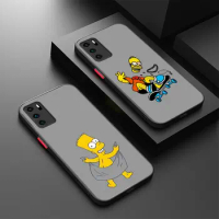 Funny Cute The S-Simpsons Anime Phone Case For Huawei P50 P40 P30 P20 Lite Mate 40 30 20 Pro Plus Y9 Y8P Y7 Y7P Prime 2019 Cover