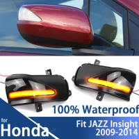 Dynamic LED Turn Signal Lights Rearview Mirror Indicator Blinker Repeater For Honda Fit Jazz GE6 GE8 Insight ZE2 Facelift