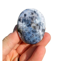 1 PC Dendritic Opal Palm Stone (~1.25\ - 2.5\") - Polished Dendritic Opal Crystal - Tumbled Merlinit