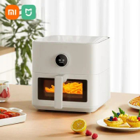 XIAOMI MIJIA Intelligent Visual Edition Air Fryer 5.5L Cooking No Flipping Degreasing Mode 24h Reservation