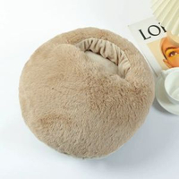 全城熱賣 - USB暖腳寶 可插充電寶發熱冬天簡約 電熱暖腳寶 毛絨暖咖色【長毛-全充棉】USB款式