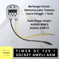 TIMER DC 12V SUDAH LENGKAP DISOLDER KABEL SOCKET TIMER AMPLI AUDAX AXM - Standart