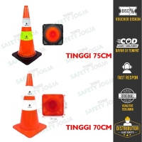 Traffic Cone Tinggi 75 dan 70 Cm / Pembatas Jalan / Keamanan Jalan / Jogja Solo Semarang