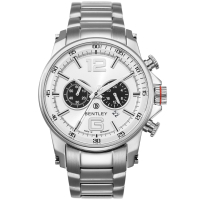 BENTLEY 賓利 Veneur系列 紳裝狩獵者計時手錶-白x銀/43mm