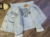♢[HCM]Áo khoác jean nữ croptop - áo khoác jean nữ có mũ - áo khoác jean nữ thêu vải jean Cool Kids dưới 58Kg3/12