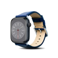 【Alto】Apple Watch 49/45/44/42mm Ultra2/9/8/7/6/SE/5/4/3 皮革錶帶 - 海軍藍(真皮錶帶 細柔觸感)