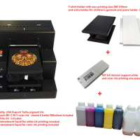 Full automatic DTG t-shirt printer A3 size any color garment printer machine for jeans sweater shoes printing