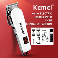 Kemei KM809A Hair Clipper Professional USB Rechargeable Electric Hair Clipper Men's Electric Beard Trimmer Hair Cutting Machine