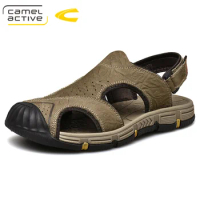 Camel Active 2019 New Fashion Summer Leisure Beach Men Shoes High Quality Genuine Leather Sandals The Big Yards Men's Sandals