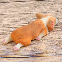 Mini Corgi Home Decoration Resin Crafts Dog Action Figures Fridge Magnets Refrigerator Paste Message Note Series Kawaii Decor