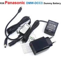 USB C Power Cable+DMW-DCC3 DMW-BLB13 Fake Battery+PD Charger For Panasonic Lumix DMC-G1 GH1 GF1 G2 G10 G2A G2K GH1K GH1W G1KEGK
