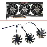Cooling Fan Double Ball For AMD Radeon RX6800 RX6800XT RX6900XT 16G Graphics Card Fan replacement DIY 75MM FD7010H12S 4PIN