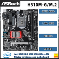 ASRock H310M-G/M.2 Motherboard 1151Intel H310 DDR4 2666 32GB NVMe SSD for i7-9700F i5-9400F i3-8300 i7-8700 i9-9900K