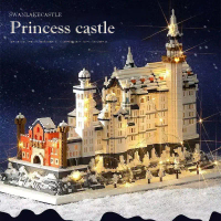 พร้อมส่ง. Swan Lake Castle Doll House, Castle, DIY House, Toy Gift, Swan Lake Castle, Large Building