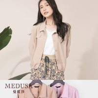 現貨【MEDUSA 曼度莎】襯衫式抽繩縮口罩衫 - 2色（M-L）｜女上衣 女外套 罩衫