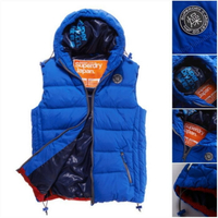 跩狗嚴選 正品 極度乾燥 Superdry Gilet 連帽 防風 背心 運動藍 寶藍 口袋 保暖 外套 輕量