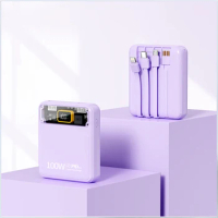 Power Bank 20000mAh Fast Charging Built in Cables Portable Powerbank External Battery Charger For iPhone Xiaomi Huawei Poverbank
