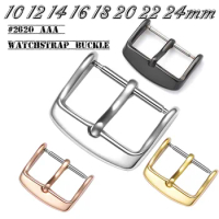 Metal Watch Band Buckle 10 12 14 16 18 20 22 24mm Watchband Strap Silver Black Gold Stainless Steel Clasp Accessories