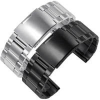 Yopo Stainless steel strap 28mm black silver bracelet Suitable for Seven Friday male's watch chain Gift tool