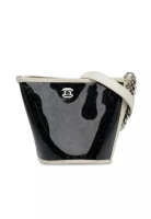 Chanel 二手香奈兒褶皺小牛皮PVC山茶花水桶包