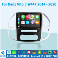 AI Voice 2 din Android Auto Radio For Mercedes Benz Vito W447 2014-2021 Carplay Car Multimedia GPS 2din autoradio 2 din no dvd