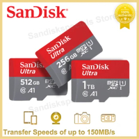 SanDisk Micro SD Card Ultra MicroSDXC UHS-I C10 U1 Full HD A1 64GB 128GB 256GB 512GB 1TB Memory Cards for Camare Phone TF Card