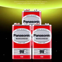 Panasonic 9V 6F22 Alkaline Battery for Alarm Wireless Microphone Mercury Free Long working life