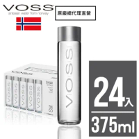 【VOSS 芙絲】挪威天然礦泉水(時尚玻璃瓶24入x375ml)