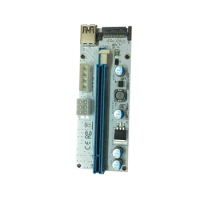 NEW PCI-E Riser 008 Express 1X 4x 8x 16x Extender PCI E USB Riser 008S Adapter Card SATA 15pin for Bitcoin Mining Miner Antminer