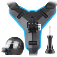 Motorcycle Helmet Front Chin Bracket Holder Fixed Strap Mount for GoPro Hero 12 11 10 9 8 7 Akaso DJI Action Camera Accessories