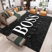 Fashion brand printed large carpet yoga mat home living room bedroom decoration H-Hugo-Boss logo anti slip gift carpet