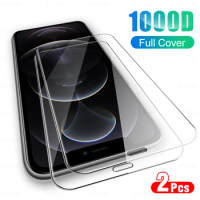 2PCS Tempered Glass For Apple iPhone 12 Pro Max 12 Pro 12 12 mini Full Coverage Screen Protector Protective Film 1000D Clear HD
