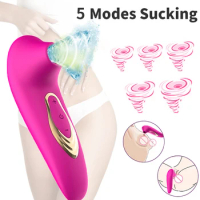Vagina Sucking Vibrator Powerful Clit Nipple Sucker Stimulate Masturbator for Women Aldult Etotic Sex Toy 5 Frequency Adjustable