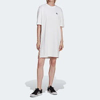 Adidas Tee Dress HC2034 女 洋裝 長版 短袖 上衣 極簡 造型 側擺開衩 國際版 白