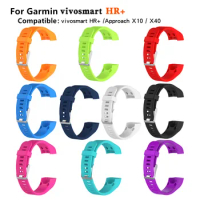 For Garmin Vivosmart HR Plus HR+ Approach X10/X40 Watch Band Wrist Strap Replacement Silicone Sport Straps with Tool Kits