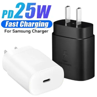 PD25W Super Fast Charger Adapter EU/US Plug PD Quick Charging Travel Cellphone Chargers for Samsung Galaxy S24 S23 Xiaomi Iphone