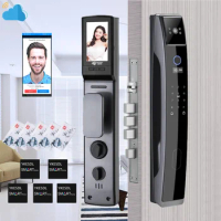 Full Automatic Smart Door Lock WiFi APP Remote Control Fingerprint Password Digital Door Lock With Camera