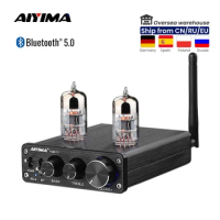 AIYIMA T1PRO Tube Preamplifier With Bluetooth 5.1, Bass/Treble Controls, 12V Trigger - Mini HiFi Pre Amp